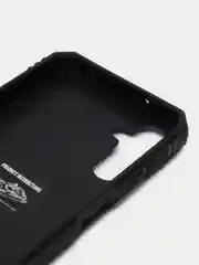 Черный чехол для Samsung Galaxy A14, противоударный, с металлической подставкой-кольцом