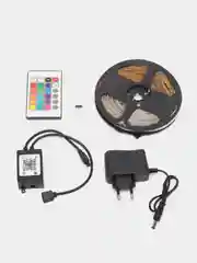 Светодиодная лента LED Strip 2835 RGB 60LED IP65 5 м, Bluetooth + ИК пульт