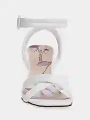Белый босоножки на высоком каблуке из натуральной кожи El Tempo