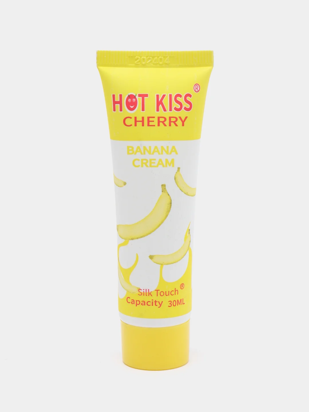 Желтый интимный лубрикант смазка Hot Kiss на водной основе для пениса и дилдо, гель-смазка