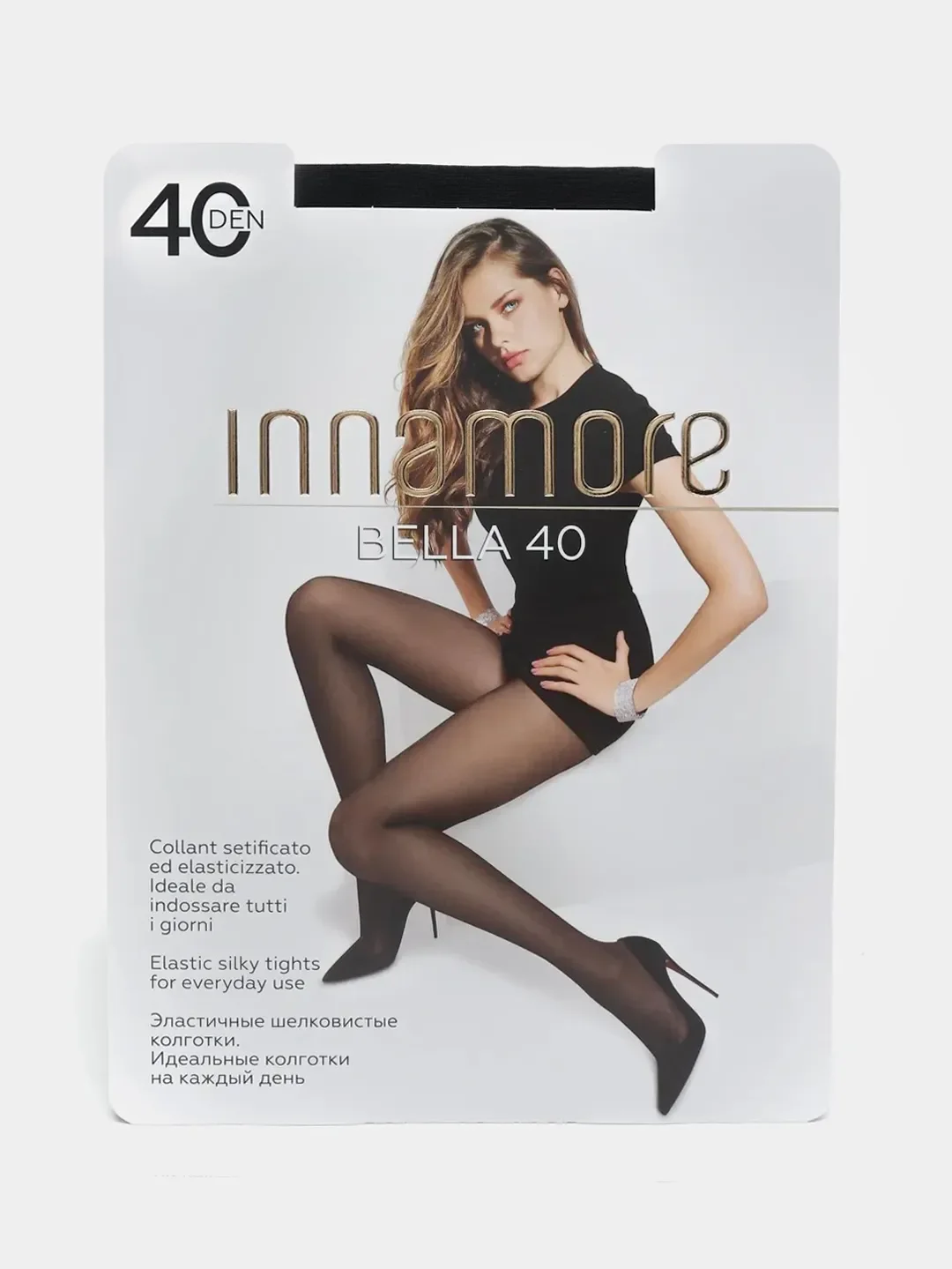 Черный колготки женские INNAMORE Bella 40 ден, стандартная посадка