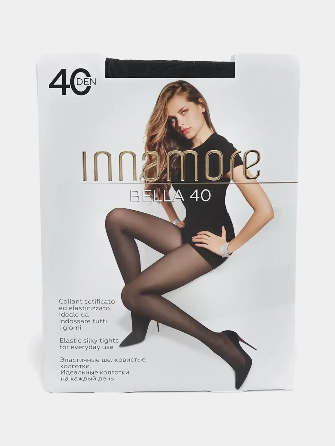 Угольный колготки женские INNAMORE Bella 40 ден, стандартная посадка