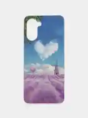 Лавандовый чехол для Realme 10 Pro (Реалми 10 Про), силиконовый, с рисунком