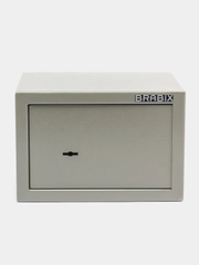 Сейф маленький мини мебельный для денег и документов Brabix, 180х270х236мм, ключевой замок