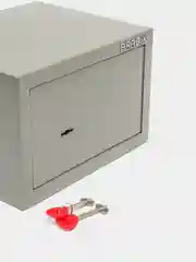 Сейф маленький мини мебельный для денег и документов Brabix, 180х270х236мм, ключевой замок
