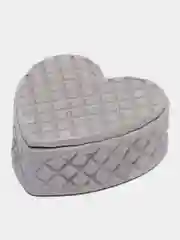 Серый шкатулка "Сердечко", с крышкой