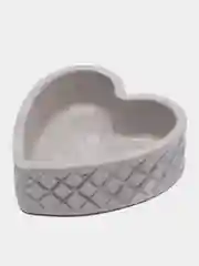 Серый шкатулка "Сердечко", с крышкой