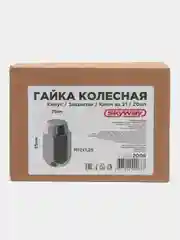 Гайка конус M12х1,25 закрытая 35мм ключ 21мм хром SKYWAY 008 (в компл.20 шт) S10602008