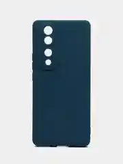 Синий чехол для Honor 70 Pro / 70 Pro Plus / Хонор 70 Про Плюс прозрачный силиконовый