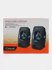 Колонки компьютерные с 2 динамиками Kisonli L-3030 с подсветкой