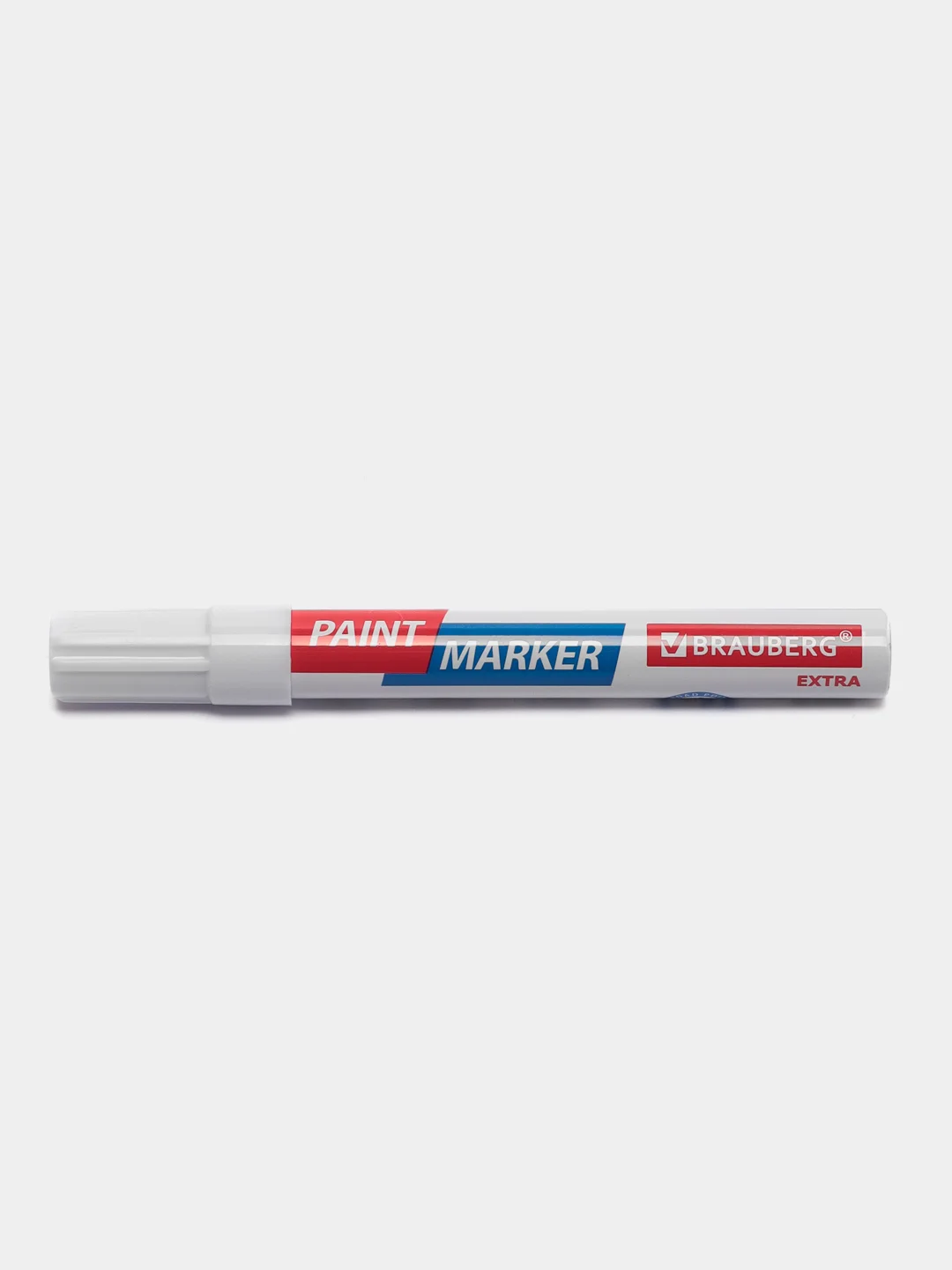 Маркер-краска лаковый EXTRA (paint marker) 4 мм, БЕЛЫЙ, УСИЛЕННАЯ НИТРО-ОСНОВА, BRAUBERG