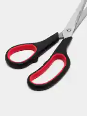 Ножницы STAFF EVERYDAY, 235 мм, бюджет, резиновые вставки, черно-красные, ПВХ чехол,237501