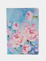 Блокнот А5 143x210 BRAUBERG VISTA Pink flowers, под кожу, гибкий, срез фольга 80л, 112075