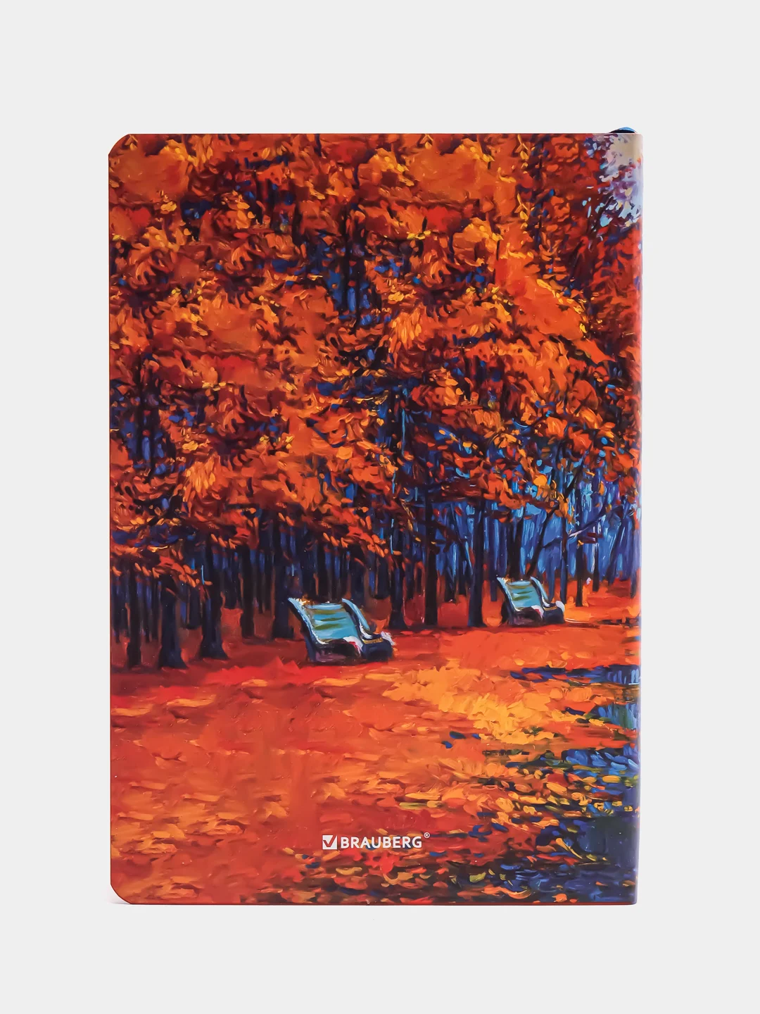 Блокнот А5 143х210 BRAUBERG VISTA Aqua Autumn, под кожу, гибкий 80л, 112072