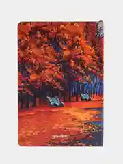 Блокнот А5 143х210 BRAUBERG VISTA Aqua Autumn, под кожу, гибкий 80л, 112072