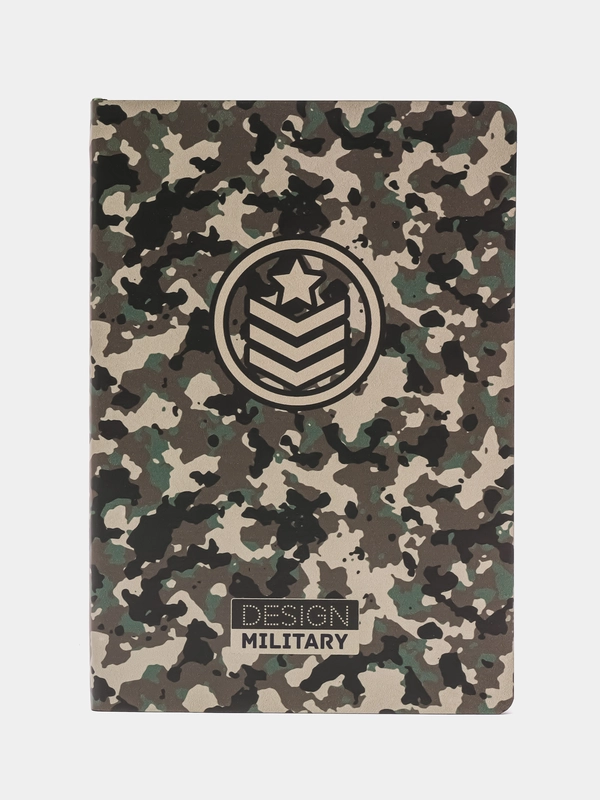 Блокнот А5 143x210 BRAUBERG VISTA Military, под кожу, гибкий 80л, 112085