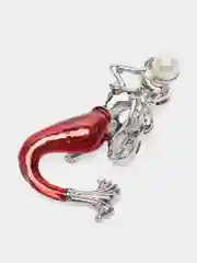 Красный брошь женская "Русалка"