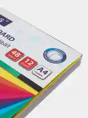 Картон цветной формата А4 для творчества и оформления МЕЛОВАННЫЙ EXTRA 12 цветов, 113552