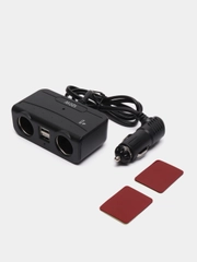 Разветвитель прикуривателя Olesson 1673, 2 выхода + USB