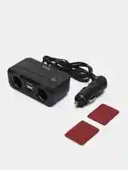 Разветвитель прикуривателя Olesson 1673, 2 выхода + USB
