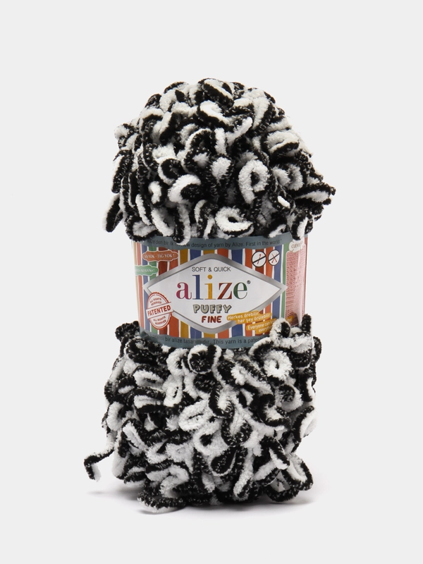 Пряжа маленькими петельками Alize Puffy Fine, 1 или 5 штук