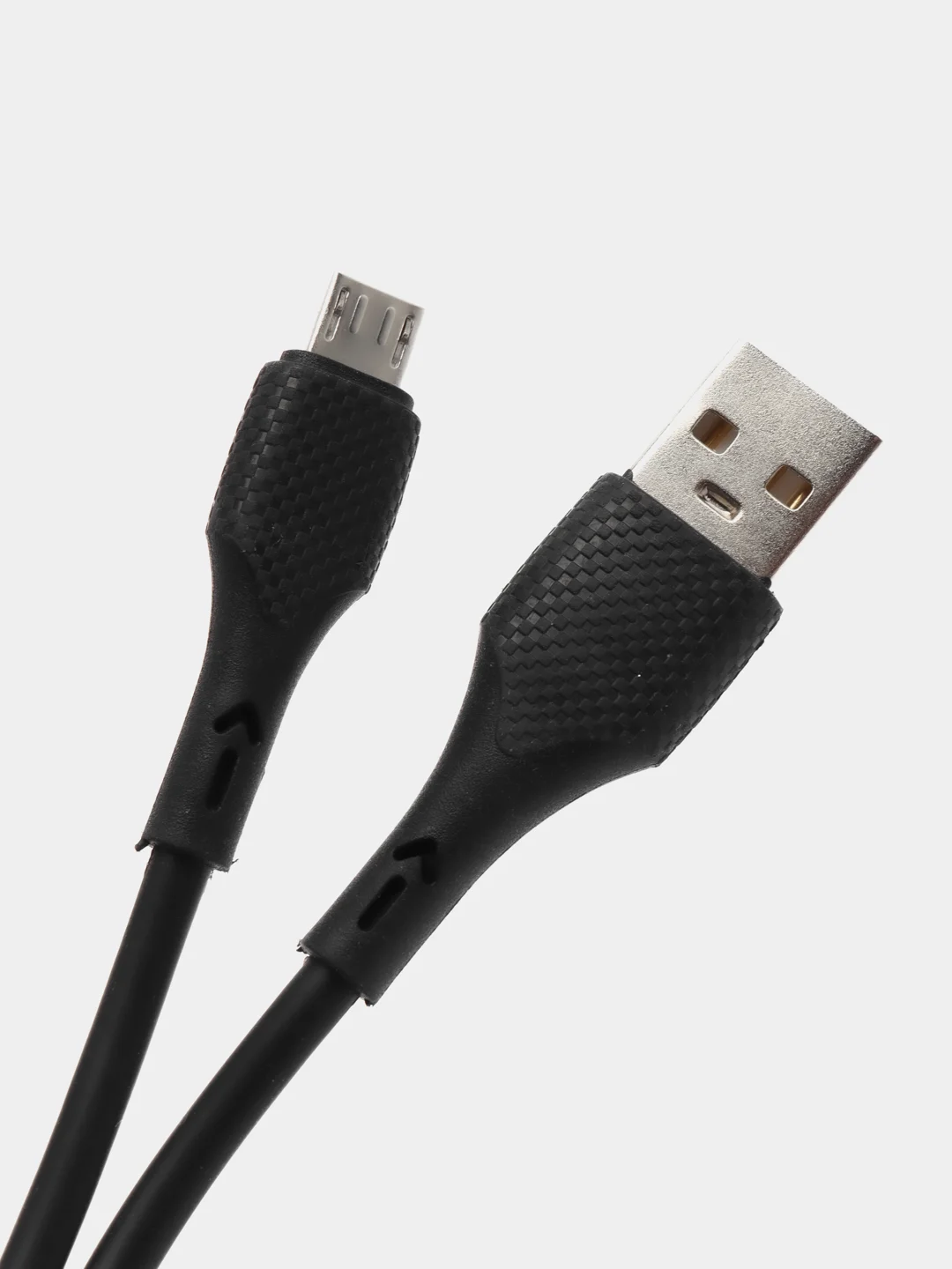 Черный кабель силиконовый Micro-USB