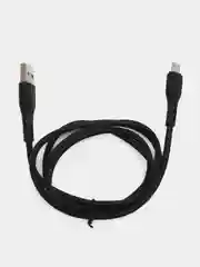 Черный кабель силиконовый Micro-USB