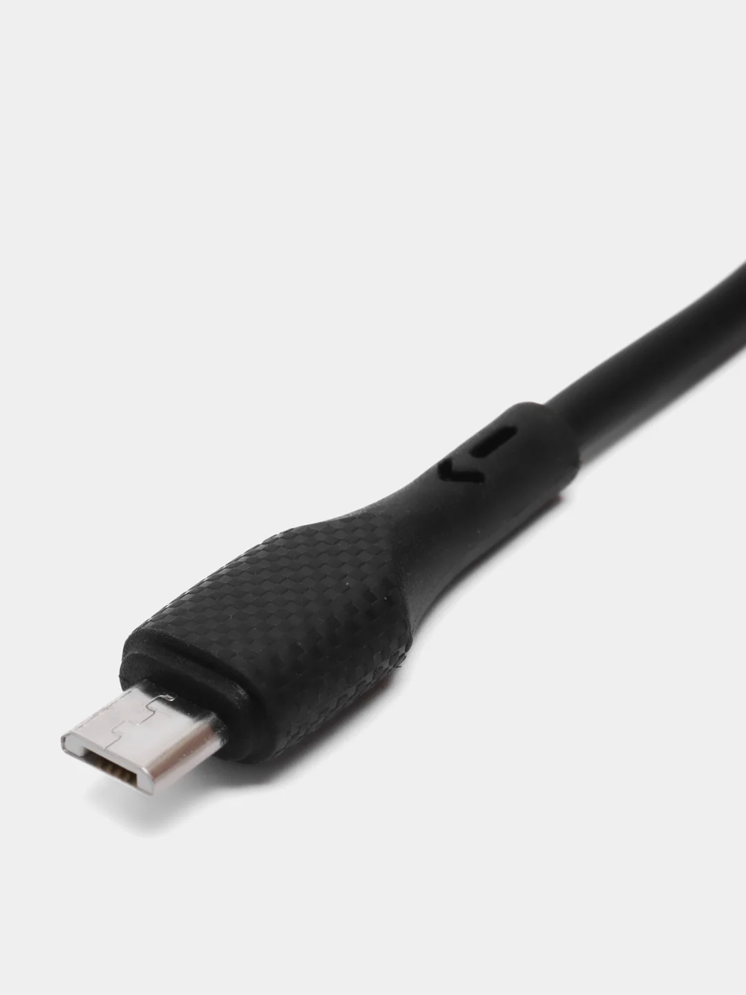 Черный кабель силиконовый Micro-USB
