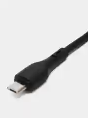 Черный кабель силиконовый Micro-USB