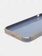 Синий меланж чехол на Айфон с космонавтом, держателем-подставкой, IPhone XR, 11, 12, 13, 14 Pro Max