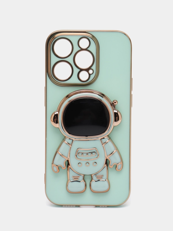Чехол на Айфон с космонавтом, держателем-подставкой, IPhone XR, 11, 12, 13, 14 Pro Max