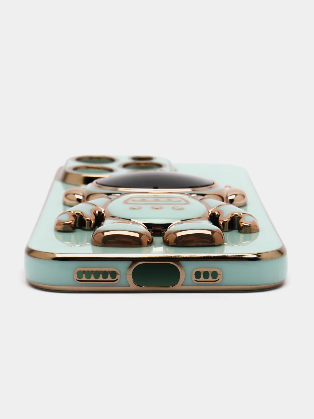 Белый чехол на Айфон с космонавтом, держателем-подставкой, IPhone XR, 11, 12, 13, 14 Pro Max