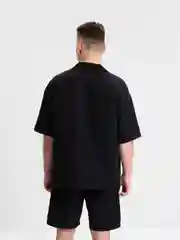 Серый мужской летний комплект, рубашка и шорты, oversize