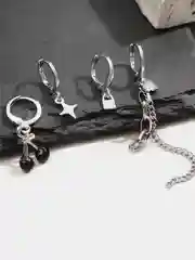 Серьги-кольца в стиле панк, нестандартные, геометрические серьги-кольца, женские украшения