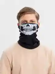 Белый балаклава с черепом