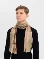Песочный хаки шарф камуфляжный