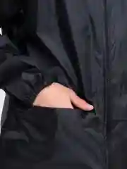 Черный куртка ветровка дождевик, унисекс