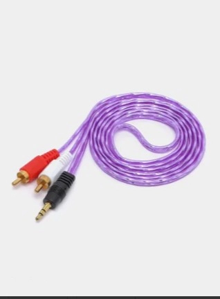 Аудио кабель аукс на тюльпаны 3.5 на 2RCA, 1.5 метра