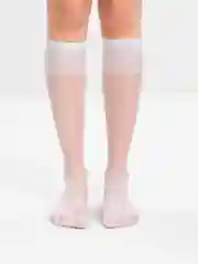 Белый гольфы женские Elastic 20 den, тонкие, капроновые, 2 пары