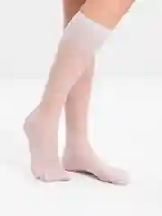 Белый гольфы женские Elastic 20 den, тонкие, капроновые, 2 пары