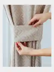 Карамельный комплект штор для кухни LeoHome, с подхватом, 1 штука