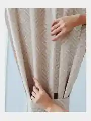 Карамельный комплект штор для кухни LeoHome, с подхватом, 1 штука