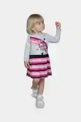 Платье трикотажное, повседневное, с длинным рукавом, для девочки, pink