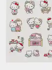 Розовый наклейки детские: Стич, Дораэмон (синий кот), Hello Kitty, Покемон