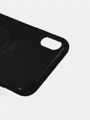 Черный чехол Apple iPhone XR силиконовый с кольцом iFace
