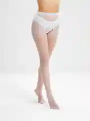 Белый колготки женские с вырезом в интимных местах
