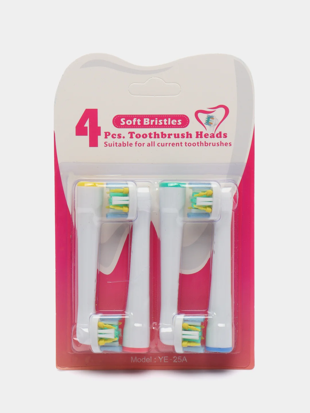 Розовый насадки для электрической зубной щетки, совместимые с Oral-B Braun, 4 шт