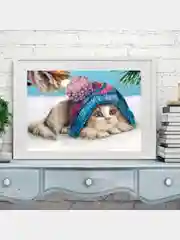 Алмазная мозаика "Греем ушки", 20 х 30, без подрамника