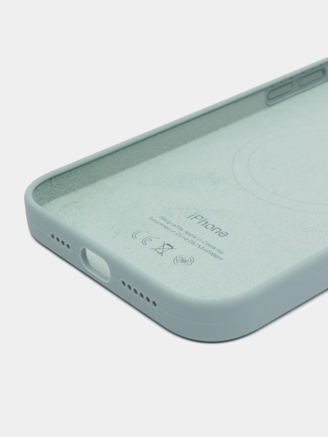 Мятный силиконовый кейс magsafe айфон 14 / 14 про / 14 про макс