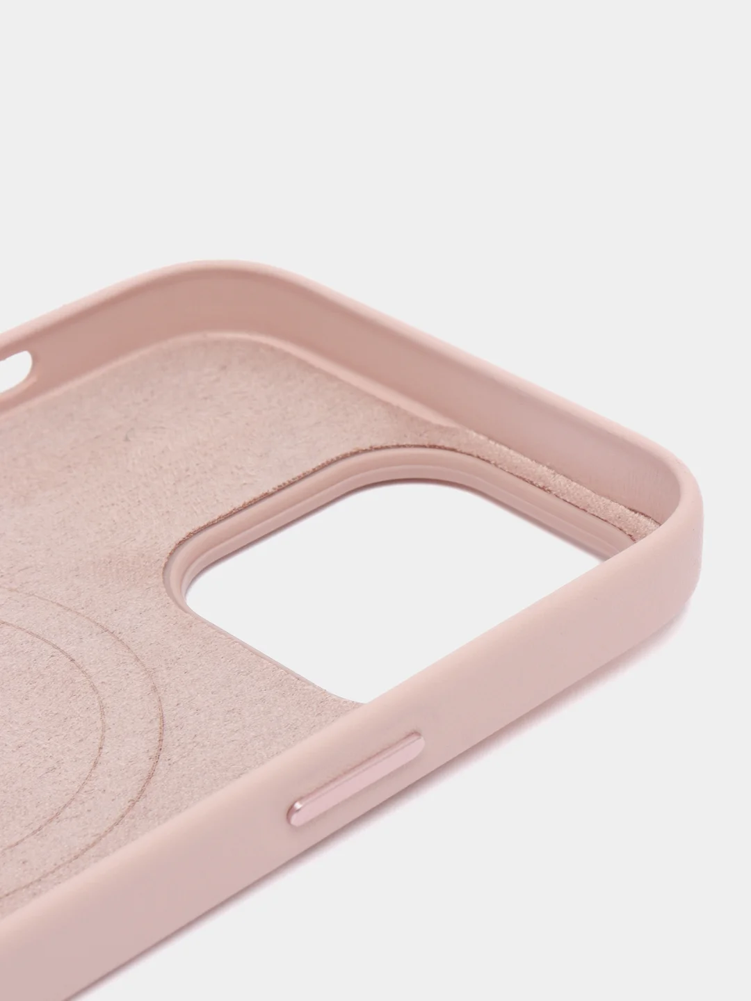 Розовый leather case iPhone 11/12/13/14/15 Mini/Pro/Pro Max MagSafe, с анимацией